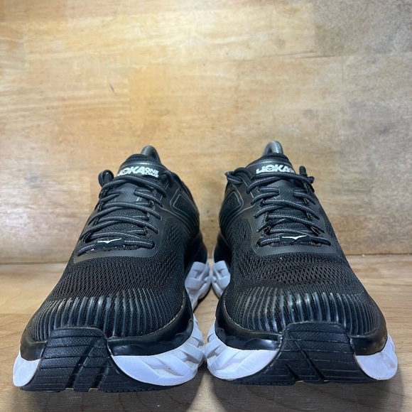 Hoka One One Bondi 7 CUSHIONED Womens Size 8 Running Shoes Sneakers Black - Picture 2 of 12